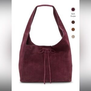 LUCKY BRAND Suede Clem Hobo Bag With Bow Detail - Grapevine - viral